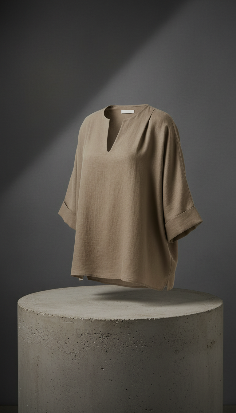 Earthy Taupe Blouse in a new setting
