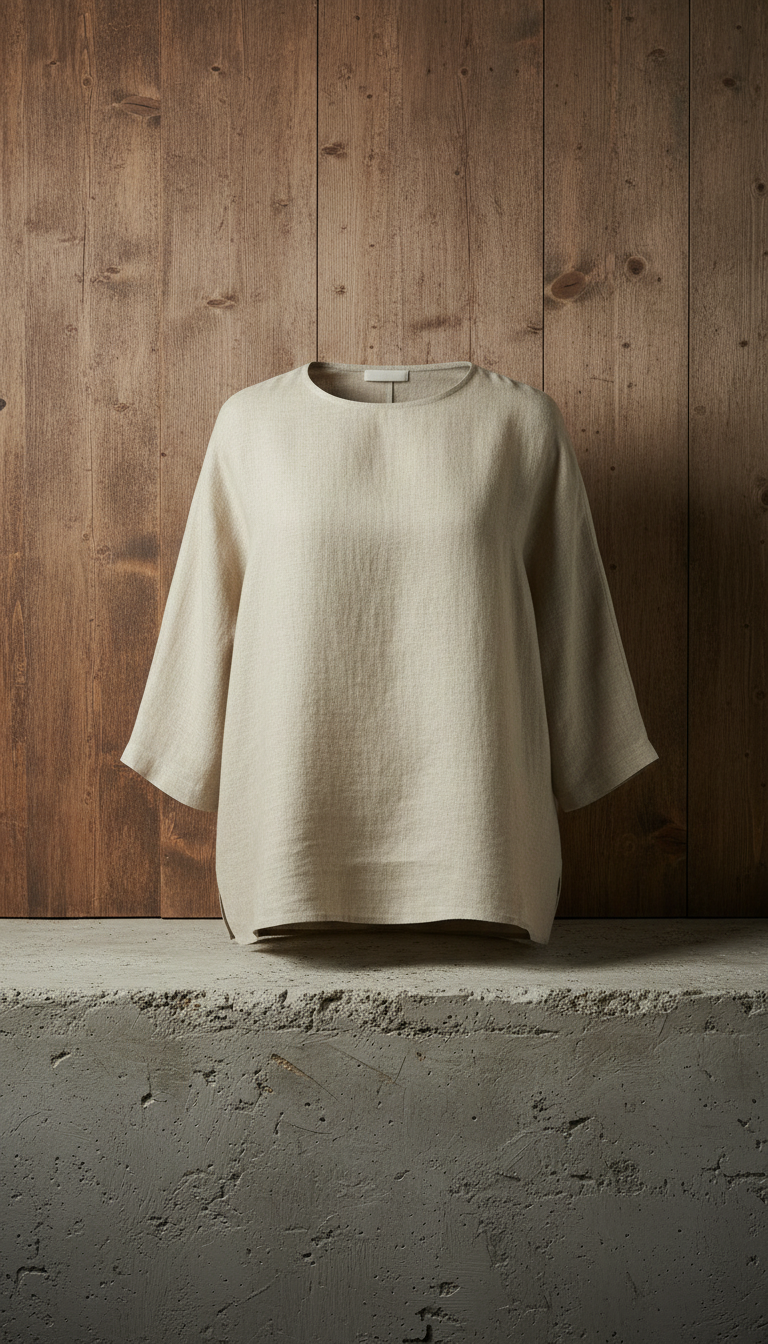 Beige Linen Blouse in a new setting